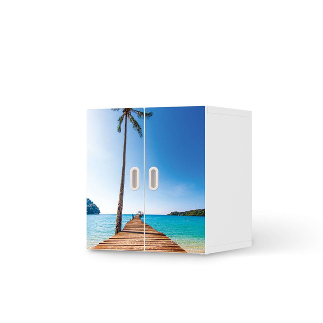 Möbelfolie IKEA Stuva / Fritids Schrank - 2 kleine Türen - Caribbean- Bild 1