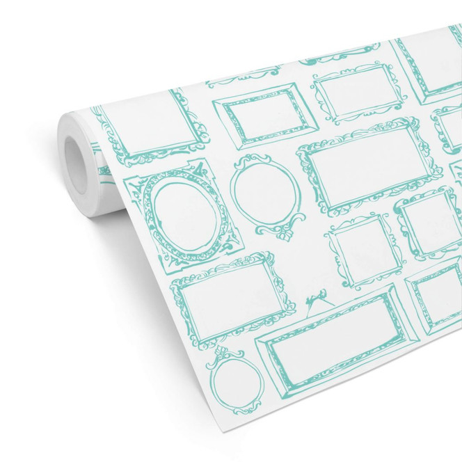 Mustertapete - Frame Your Life - mint