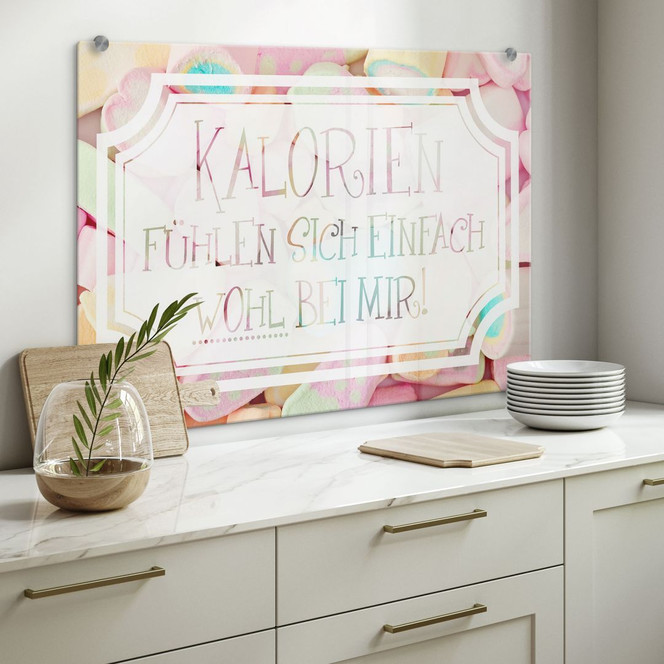 Spritzschutz Kalorien fühlen sich einfach wohl bei mir