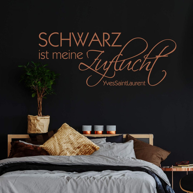 Wandtattoo Schwarz ist meine Zuflucht
