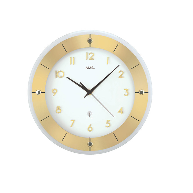 Wanduhr Facettiertes Mineralglas