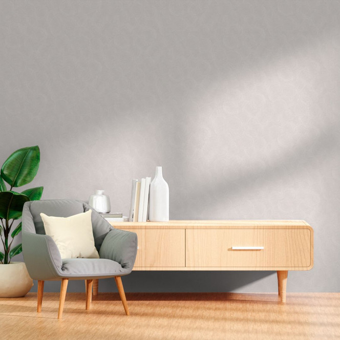 3D-Tapete Kreismuster Creme Weiss – elegante Vliestapete mit feiner Struktur