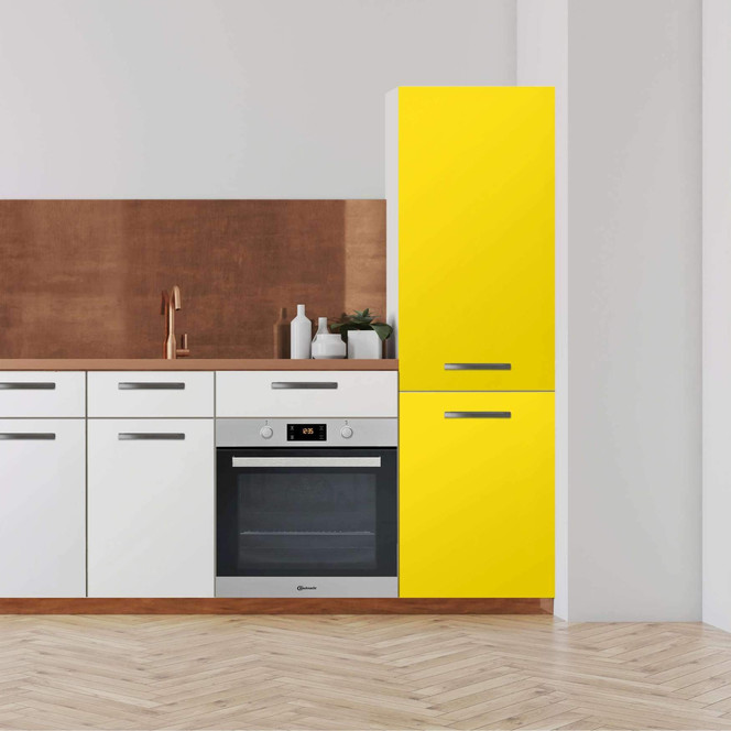 Klebefolie - Hochschrank (60x200cm) - Gelb Dark- Bild 1
