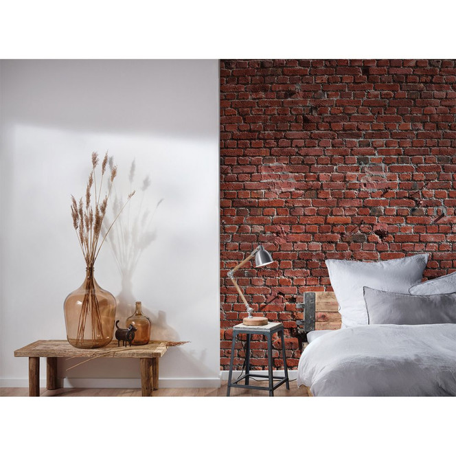 Livingwalls Fototapete Designwalls Brick Red in Steinoptik - Bild 1