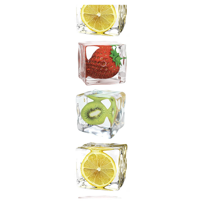 Livingwalls Wandtattoo pop.up Panel Küche selbstklebend bunt, weiss