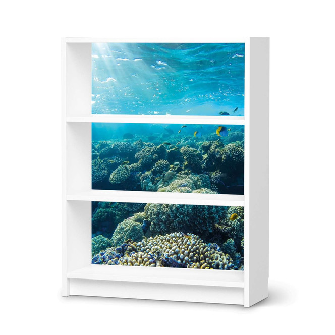 Möbelfolie IKEA Billy Regal 3 Fächer - Underwater World- Bild 1
