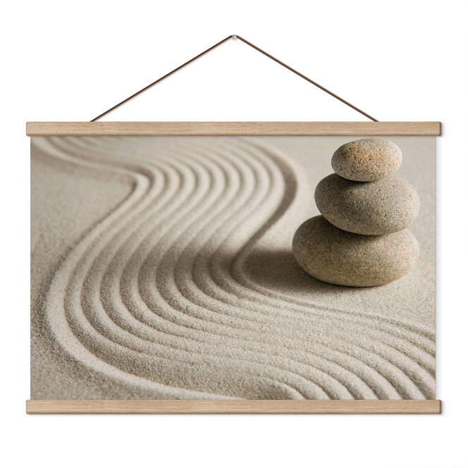 Stoffbild Stone in Sand 2