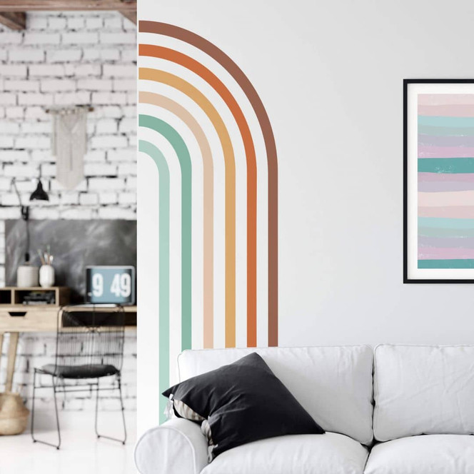 Wandtattoo Halber Regenbogen Boho