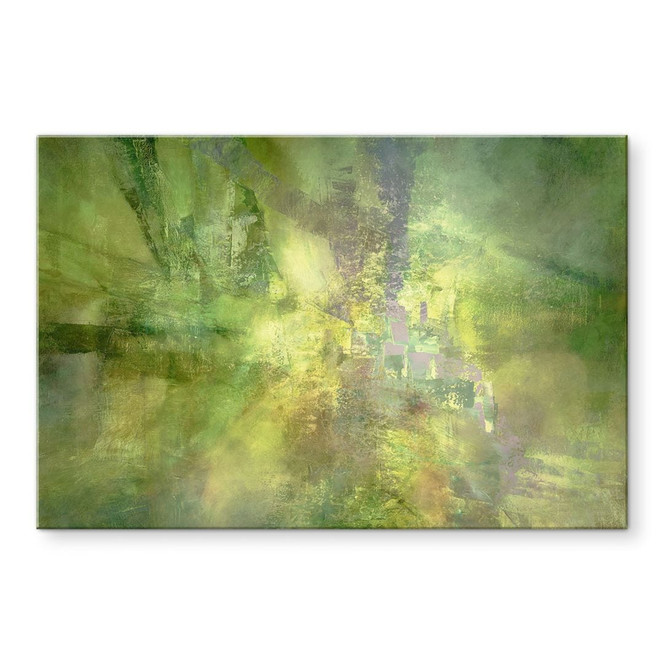 Acrylglasbild Farbenspiel aus Goldgrün - Schmucker