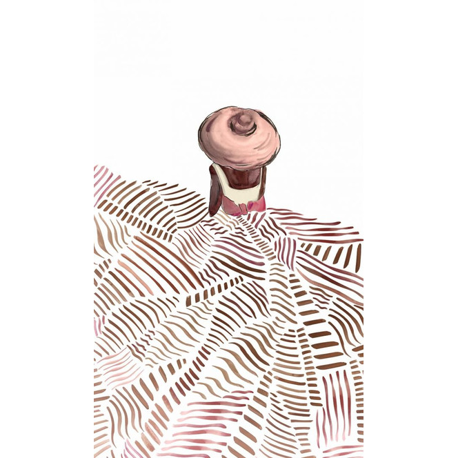 Fototapete in Weiss Braun Kunst Malerisch Grafisch Romantisch 2.70 x 1.59 m