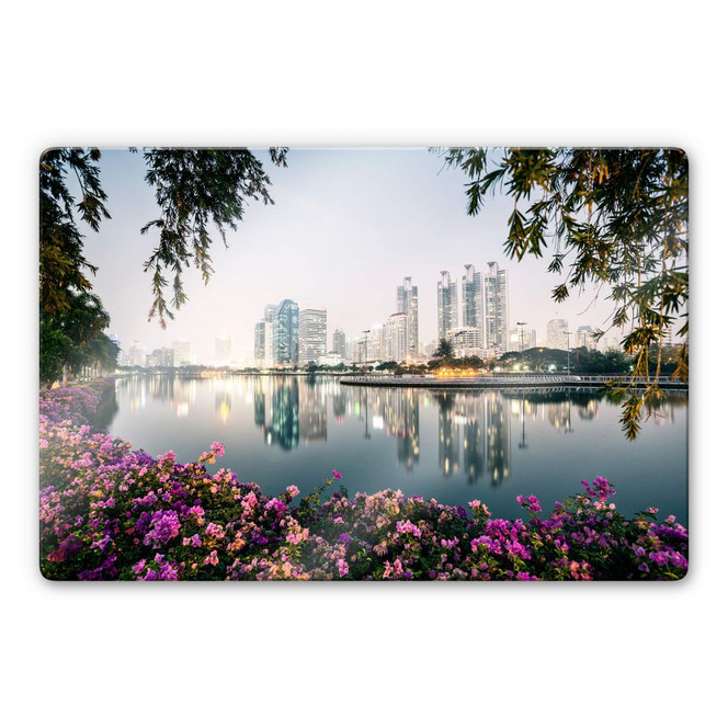 Glasbild Colombo - Bangkok und seine Lichter