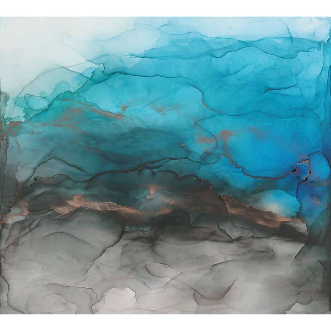 Guido Maria Kretschmer Fototapete Art Edition Liquid blau 300x270cm - Bild 1