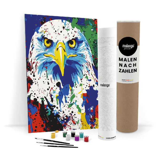 Malen nach Zahlen Leinwandbild - Adler Achim