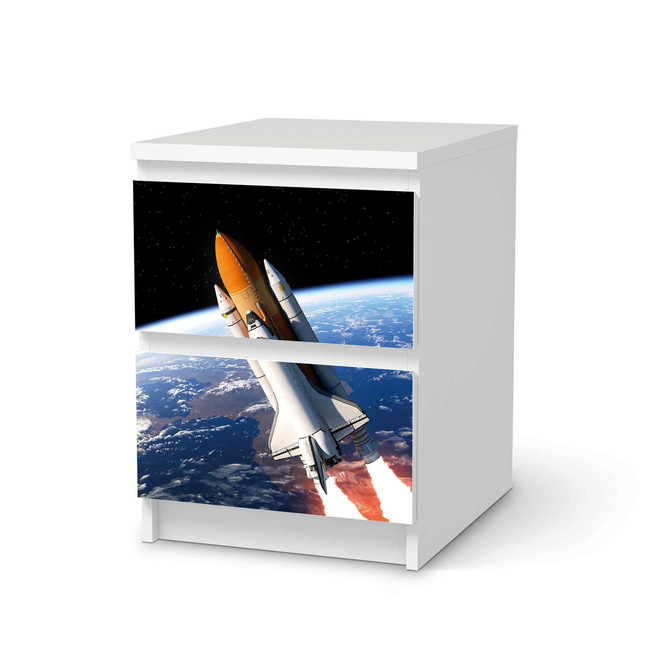 Möbelfolie IKEA Malm Kommode 2 Schubladen - Space Traveller- Bild 1