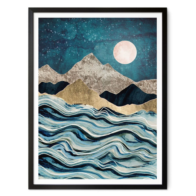 Poster SpaceFrog Designs - Indigoblau