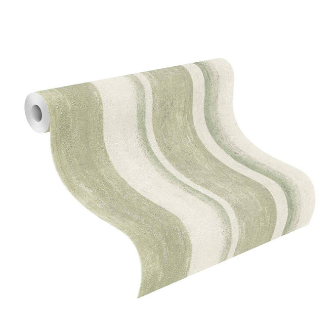 Rasch Vliestapete Linares in Blockstreifenoptik patinagrün hell