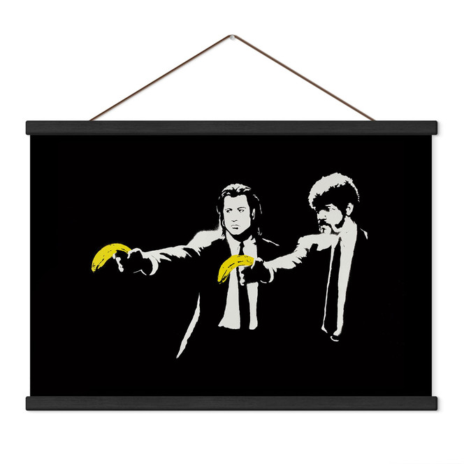 Stoffbild Pulp Fiction - Banksy