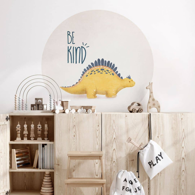 Wandtattoo Dino Be Kind - Stegosaurus - Tunaboylu - Rund