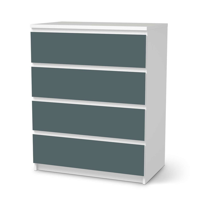 Folie IKEA Malm Kommode 4 Schubladen - Blaugrau Light- Bild 1