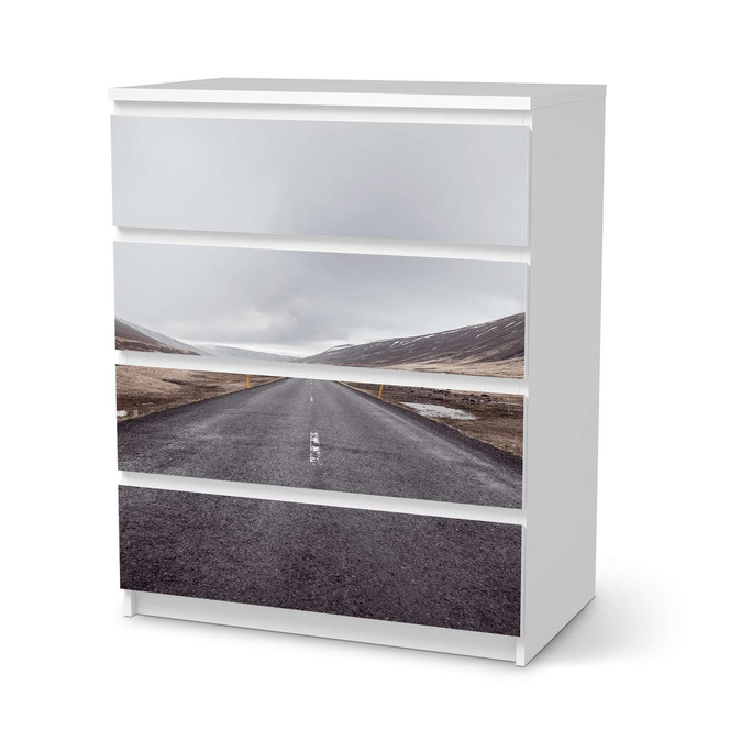 Folie IKEA Malm Kommode 4 Schubladen - The Road- Bild 1