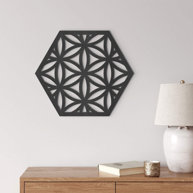 MDF - Holzdeko - Hexagon Blume des Lebens