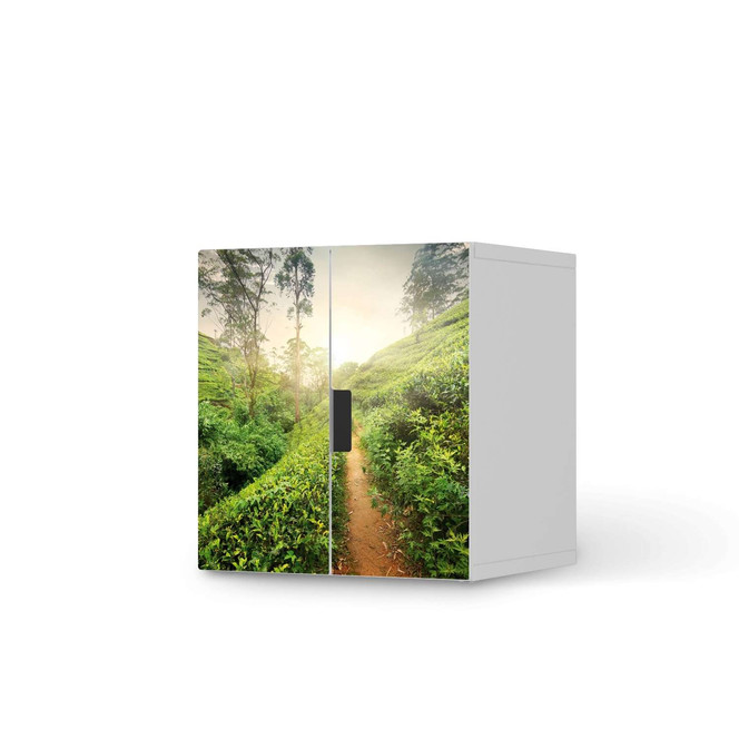 Möbelfolie IKEA Stuva / Malad Schrank - 2 kleine Türen - Green Tea Fields- Bild 1
