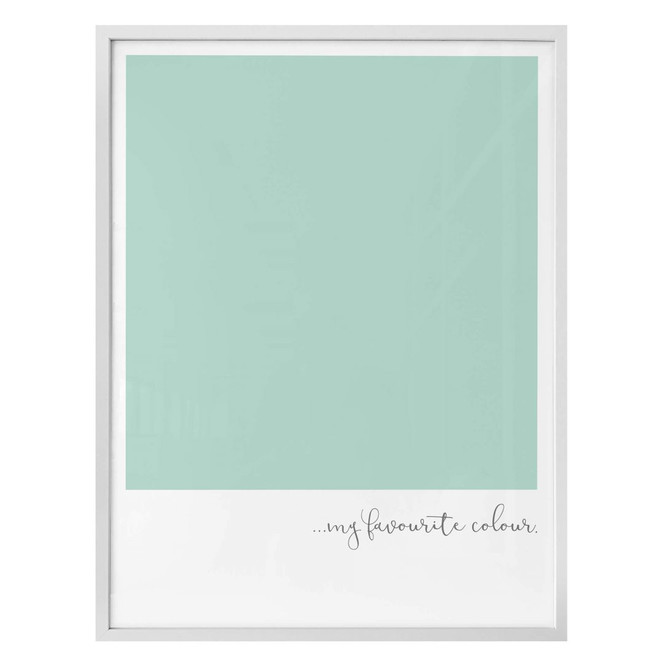 Poster My favourite colour - mint