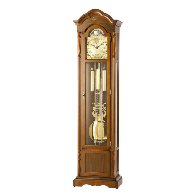 Standuhr Massivholzgehäuse Nussbaum
