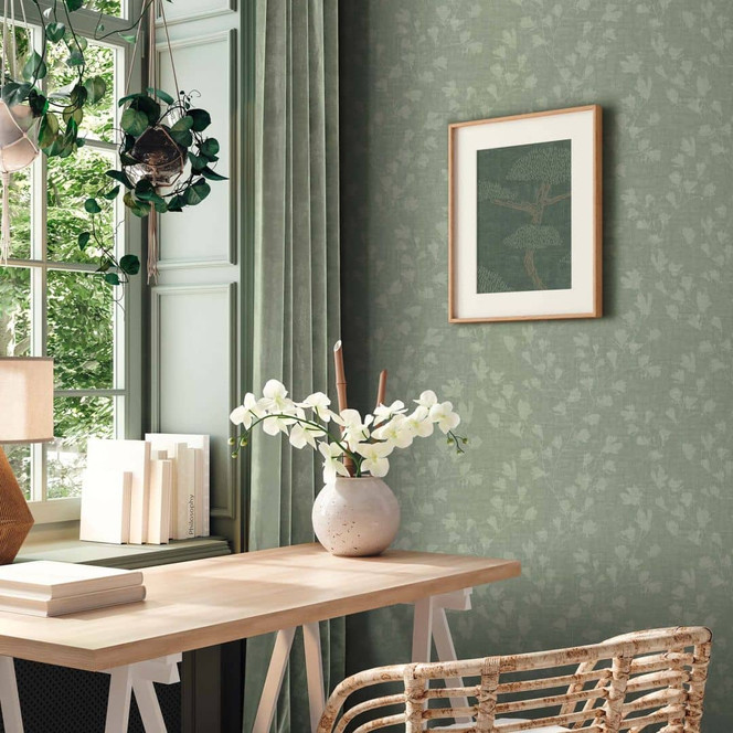 Tapete Grüne Blätter - florale Wohnzimmer Vliestapete Küche
