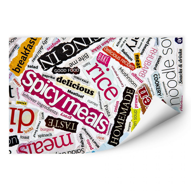 Wallprint Schnipselcollage mit Geschmack
