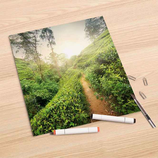 Folienbogen (30x30cm) - Green Tea Fields- Bild 1