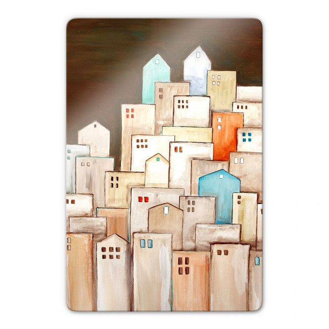 Glasbild Melz - Grossstadt