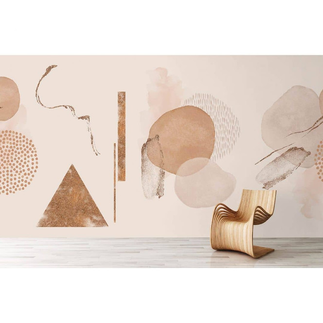 Livingwalls Fototapete Walls by Patel 3 Gold Mine 3 rosa, bronze, beige - Bild 1