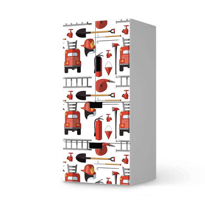 Möbelfolie IKEA Stuva / Malad - 2 Schubladen und 2 kleine Türen - Firefighter- Bild 1