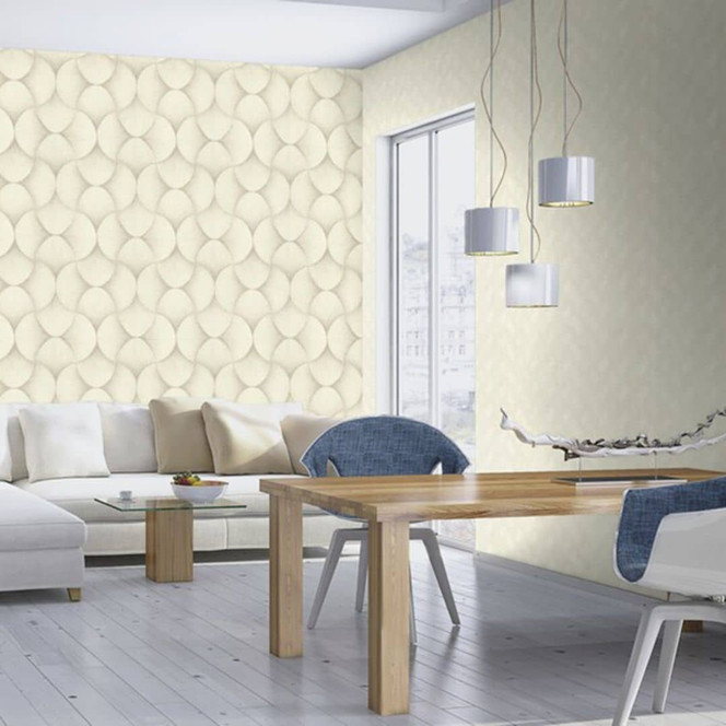 Mustertapete, Vliestapete Sky Lounge weiss-perlmut