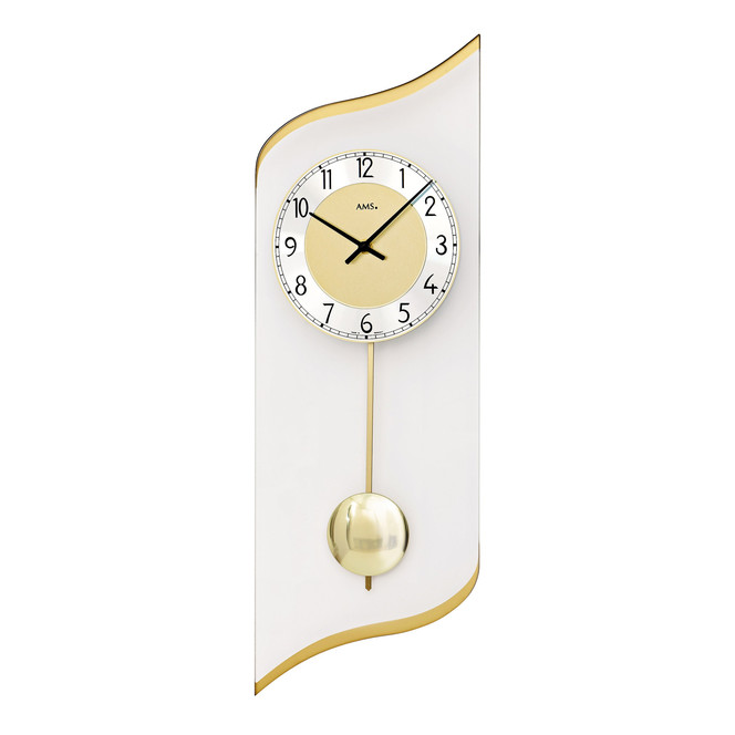 Pendelwanduhr Bedrucktes Mineralglas