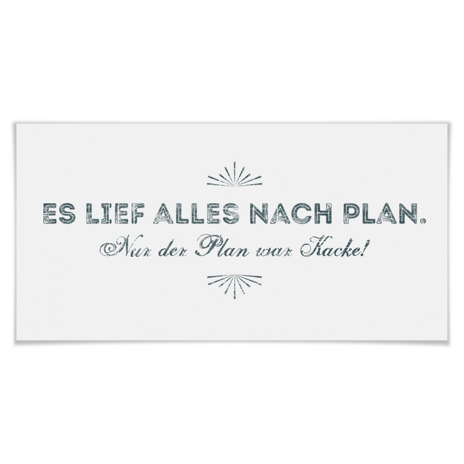 Poster Es lief alles nach Plan