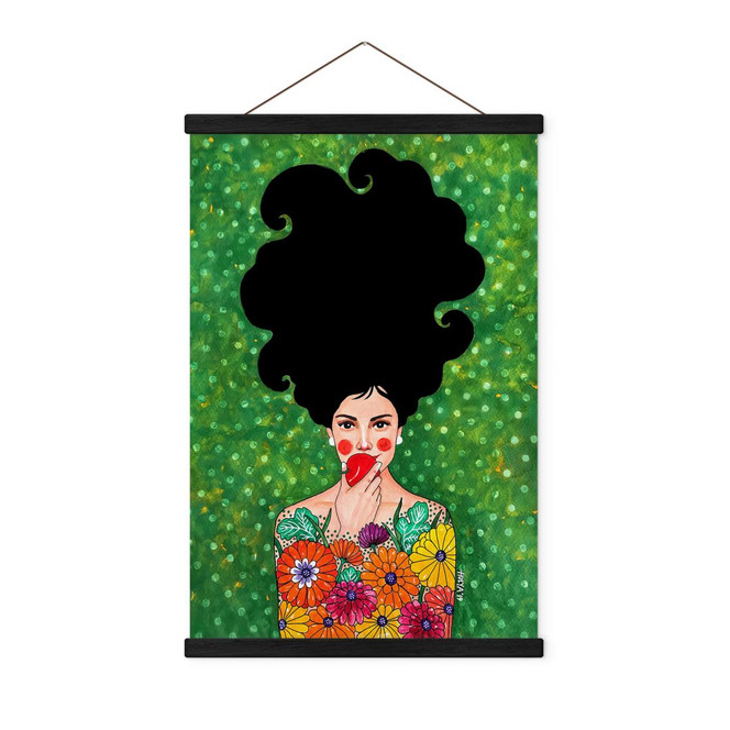 Stoffbild Kunstdruck - Der rote Apfel - Hülya