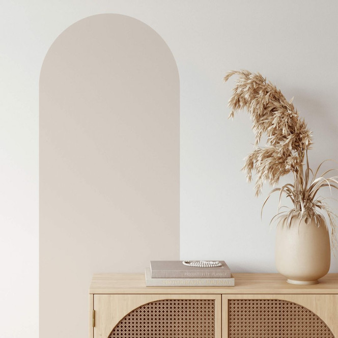 Wandtattoo Rundbogen schmal Beige