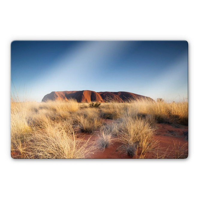 Glasbild Colombo - Ayers Rock bei Sonnenuntergang