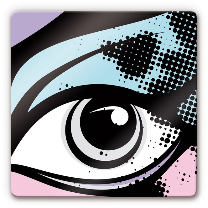 Glasbild Eye Background