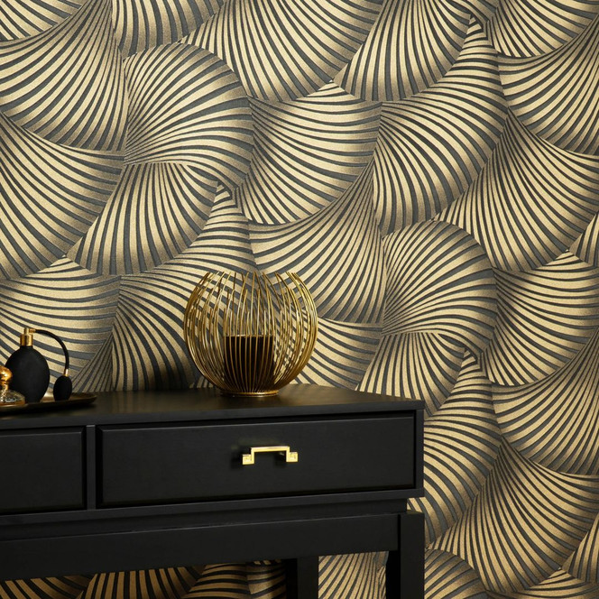 Guido Maria Kretschmer Grafiktapete Twill Fashion for Walls 5 schwarz