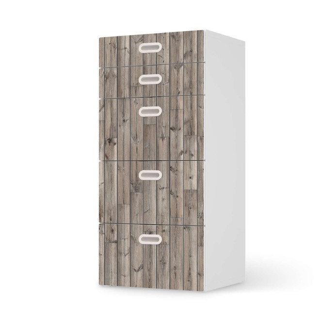 Möbel Klebefolie IKEA Stuva / Fritids Kommode - 5 Schubladen - Dark washed- Bild 1