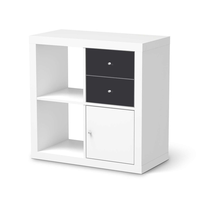 Möbelfolie IKEA Kallax Regal Schubladen - Grau Dark- Bild 1