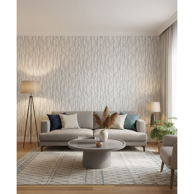 Vliestapete Streifen Modern in Creme
