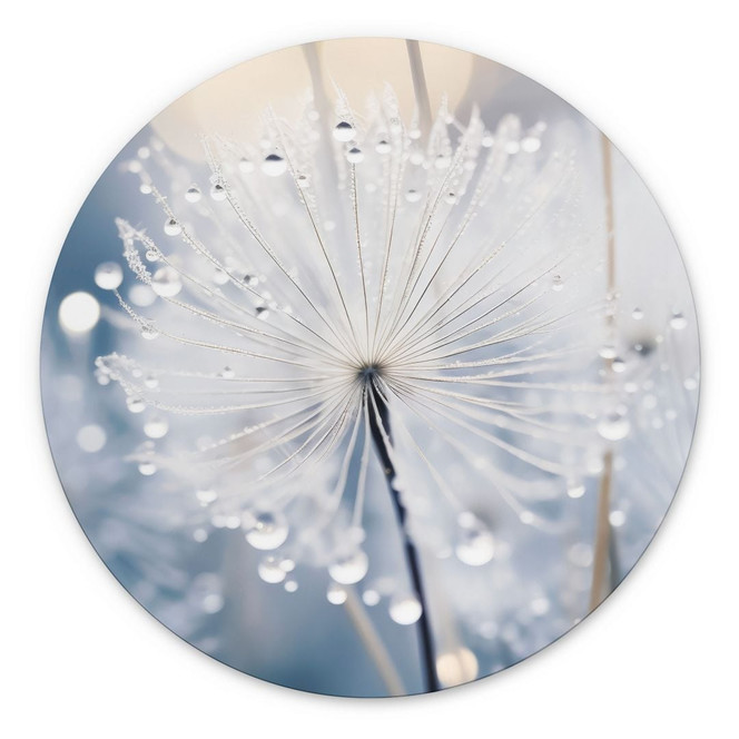 Wandbild Funkelnde Pusteblumen - Treechild - Alu-Dibond - Rund