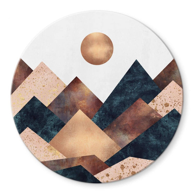 Glasbild Fredriksson - Herbst in den Bergen - Rund