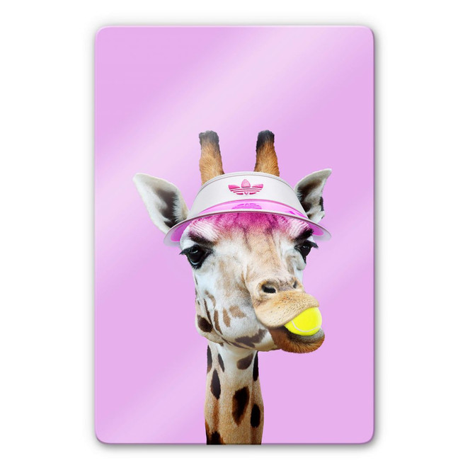 Glasbild Loose - Tennisgiraffe