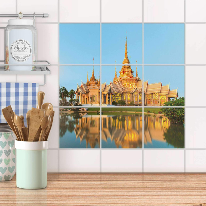 Klebefliesen - Thailand Temple - 9er Set