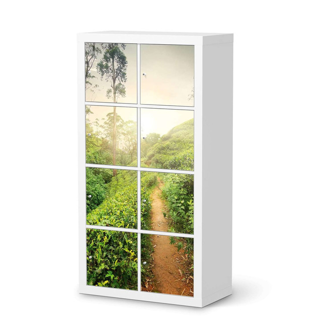 Klebefolie IKEA Expedit Regal 8 Türen - Green Tea Fields- Bild 1